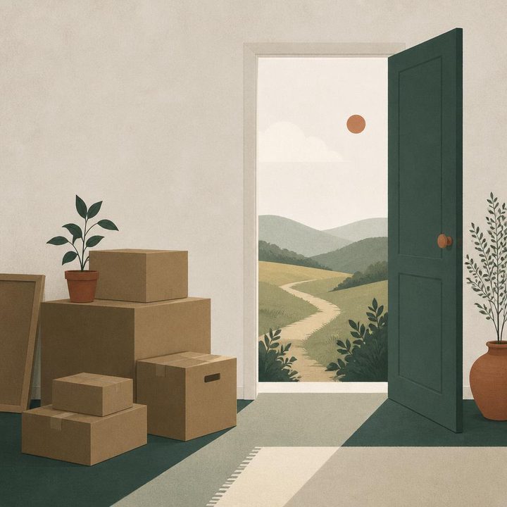 Illustrated landscape for a relocation decision